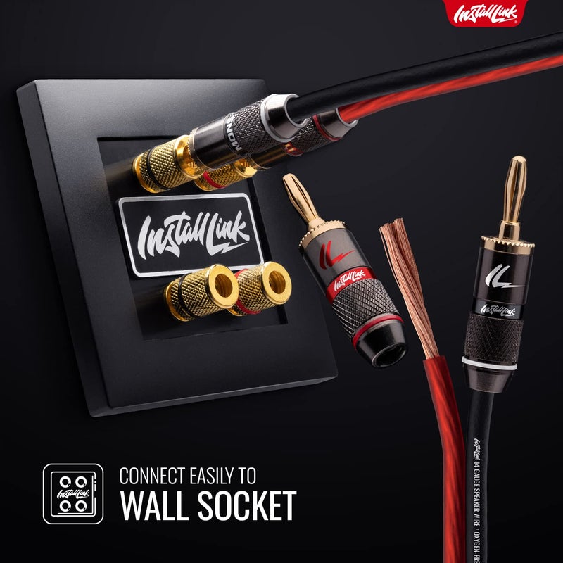 Install Link 14 AWG Gauge Speaker Wire Cable (OFC), 30-Feet, Car or Home Theater - Image 5